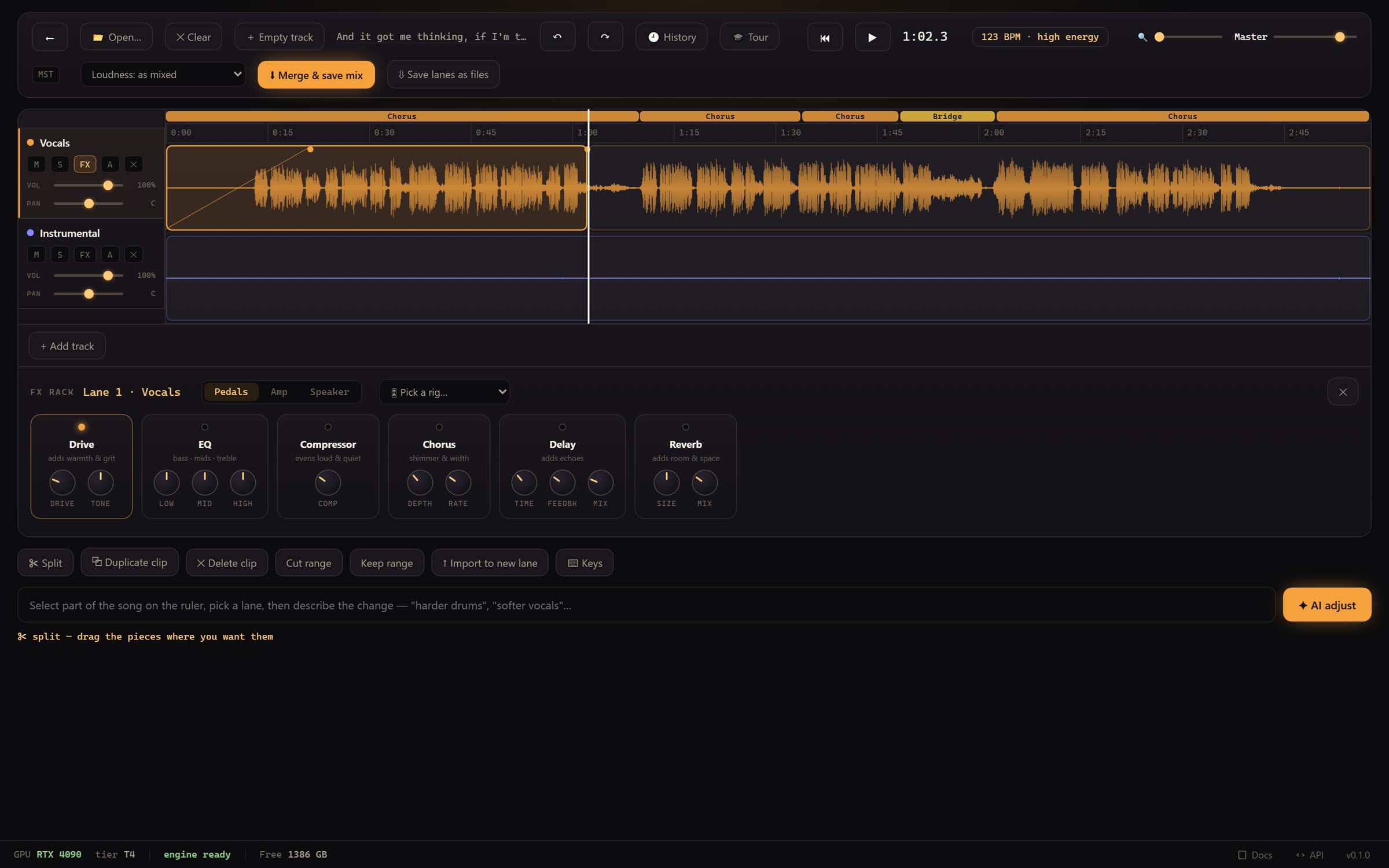 The multi-track studio